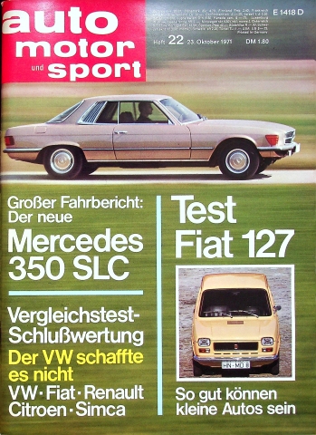 Deckblatt Auto Motor und Sport (22/1971)